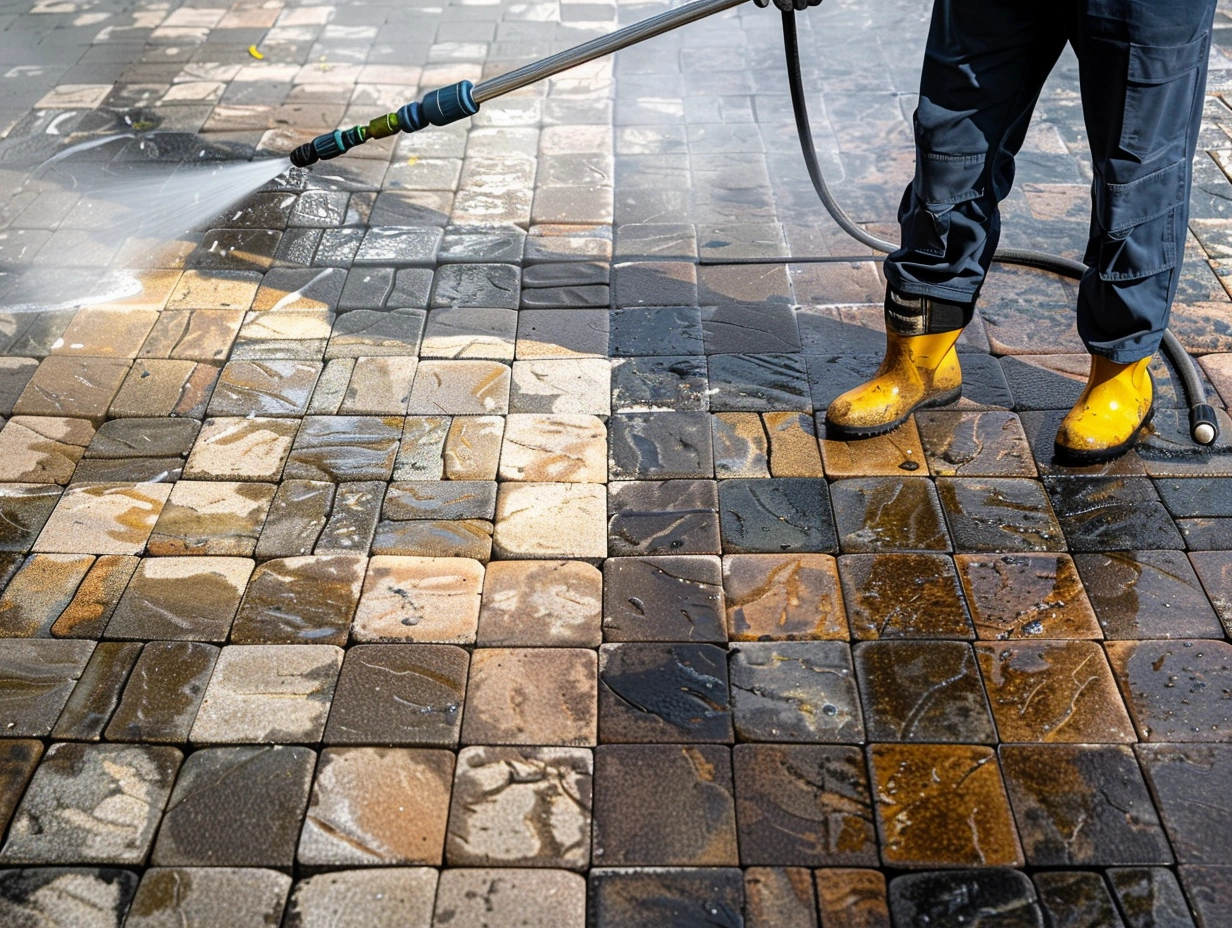zdjęcie - Mycie kostki brukowej